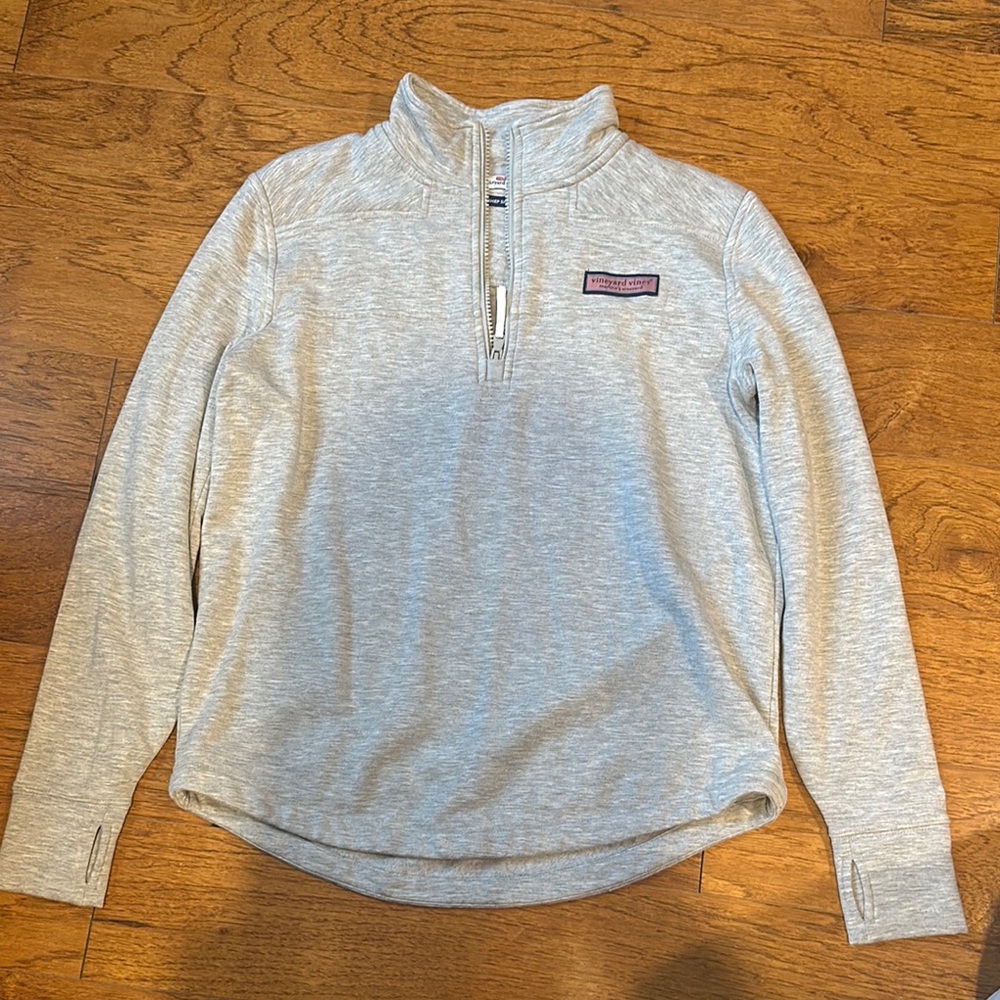 Vineyard Vines Gray Quarter-Zip Pullover